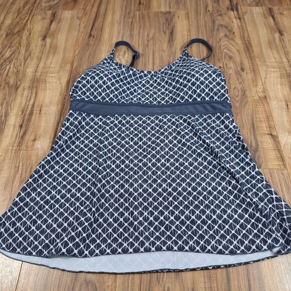 Gray Modest Pattern Tankini - Picture 1 of 3